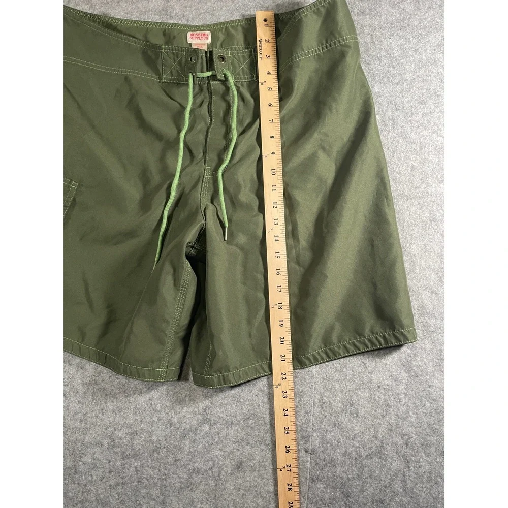 Mossimo Supply Co Mens Olive Green Board Shorts Size 38 Cargo Pocket Swim Trunks